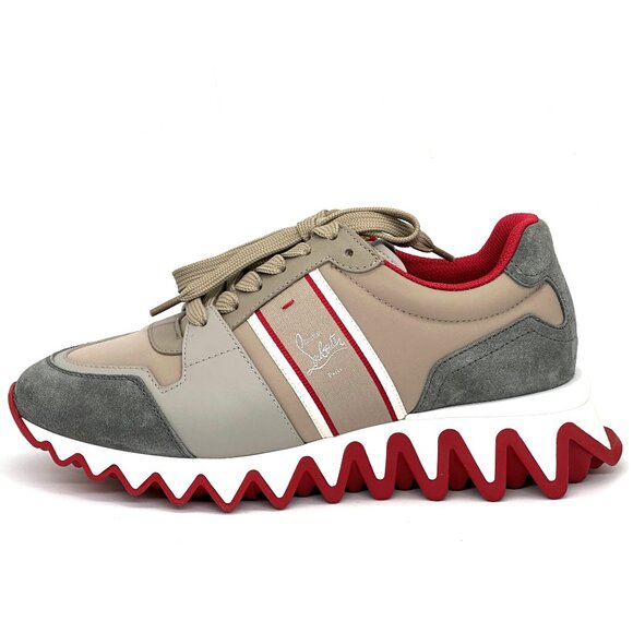 Christian Louboutin NASTROSHARK DONNA Leather Suede Nylon Sneakers Shoes - Picture 5 of 15